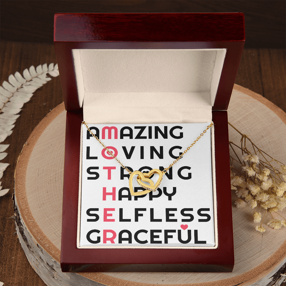 To Mom Amazing_Loving_Strong_Happy_Selfless_Graceful_Design Inseparable Necklace-Express Your Love Gifts