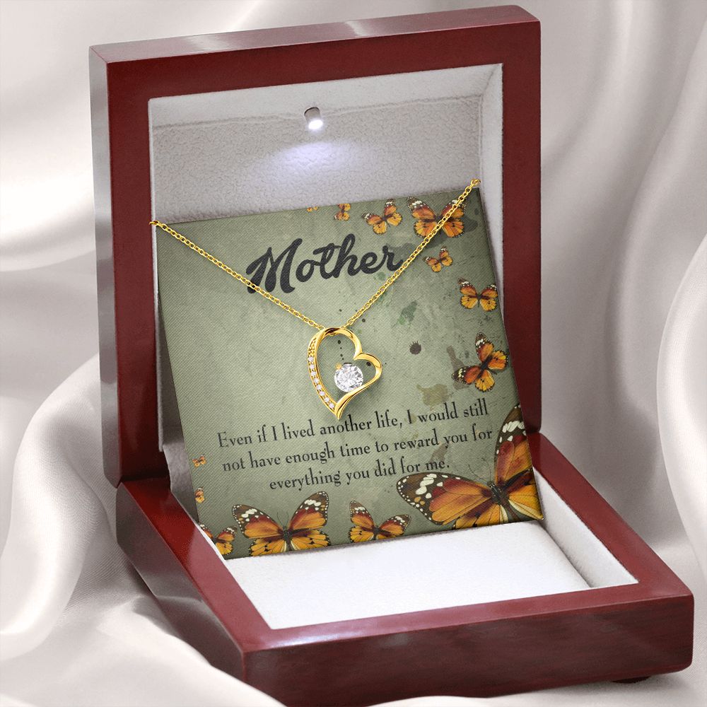To Mom Another Life Forever Necklace w Message Card-Express Your Love Gifts