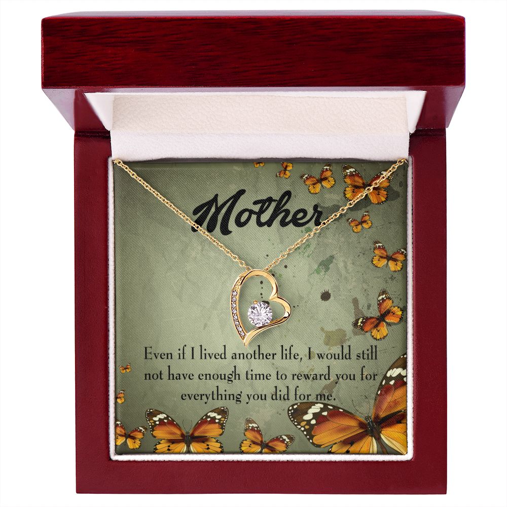 To Mom Another Life Forever Necklace w Message Card-Express Your Love Gifts