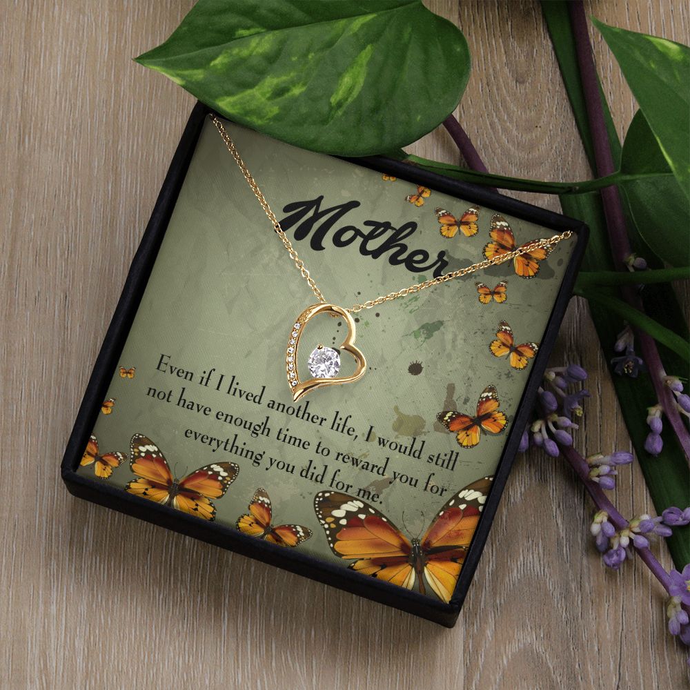 To Mom Another Life Forever Necklace w Message Card-Express Your Love Gifts