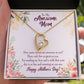 To Mom Awesome Mom Forever Necklace w Message Card-Express Your Love Gifts