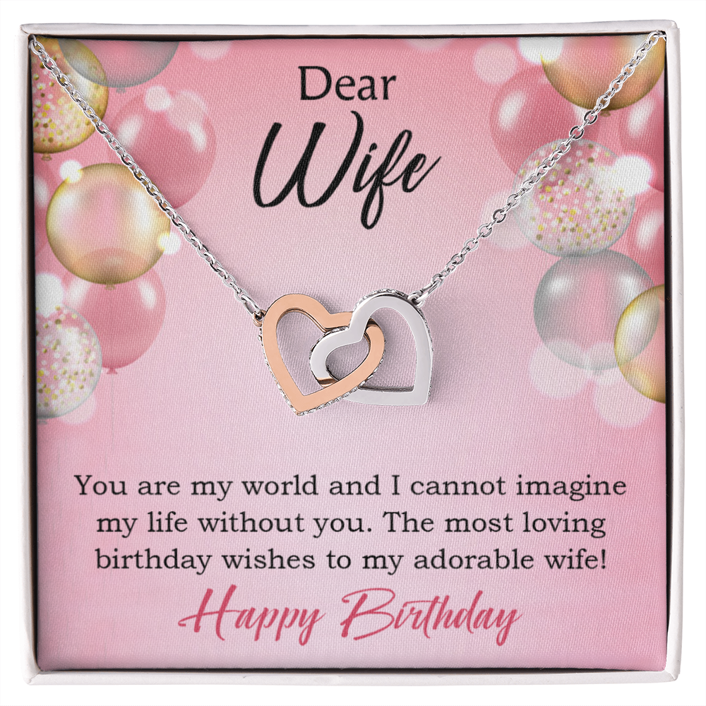 To Mom Birthday Message Adorable Wife! Inseparable Necklace-Express Your Love Gifts