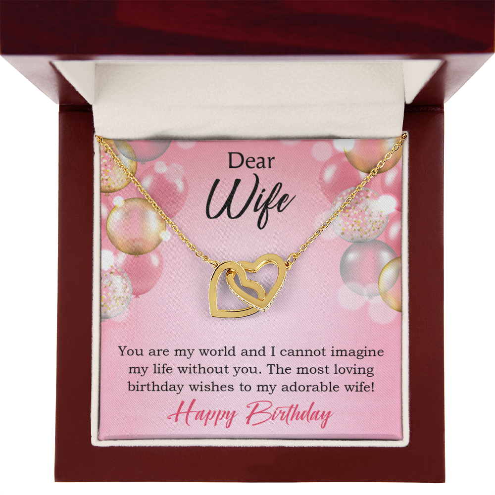 To Mom Birthday Message Adorable Wife! Inseparable Necklace-Express Your Love Gifts