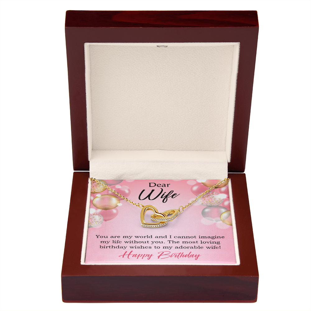 To Mom Birthday Message Adorable Wife! Inseparable Necklace-Express Your Love Gifts