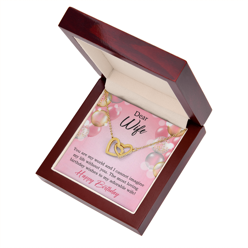 To Mom Birthday Message Adorable Wife! Inseparable Necklace-Express Your Love Gifts