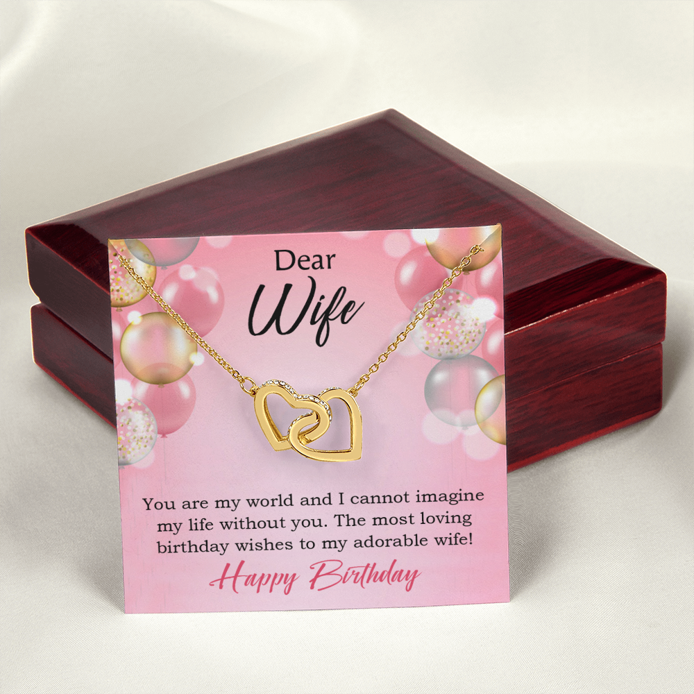 To Mom Birthday Message Adorable Wife! Inseparable Necklace-Express Your Love Gifts