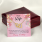 To Mom Birthday Message Adorable Wife! Inseparable Necklace-Express Your Love Gifts