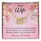 To Mom Birthday Message Adorable Wife! Inseparable Necklace-Express Your Love Gifts