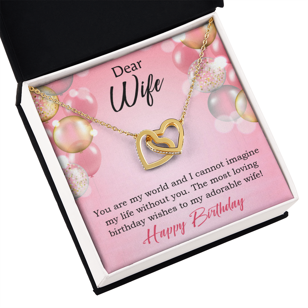 To Mom Birthday Message Adorable Wife! Inseparable Necklace-Express Your Love Gifts