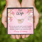 To Mom Birthday Message Adorable Wife! Inseparable Necklace-Express Your Love Gifts