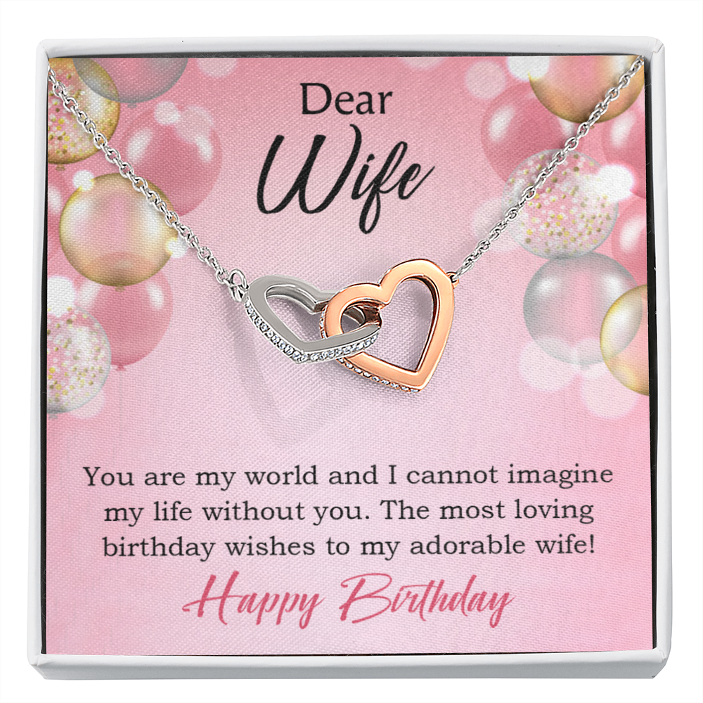 To Mom Birthday Message Adorable Wife! Inseparable Necklace-Express Your Love Gifts