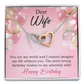 To Mom Birthday Message Adorable Wife! Inseparable Necklace-Express Your Love Gifts