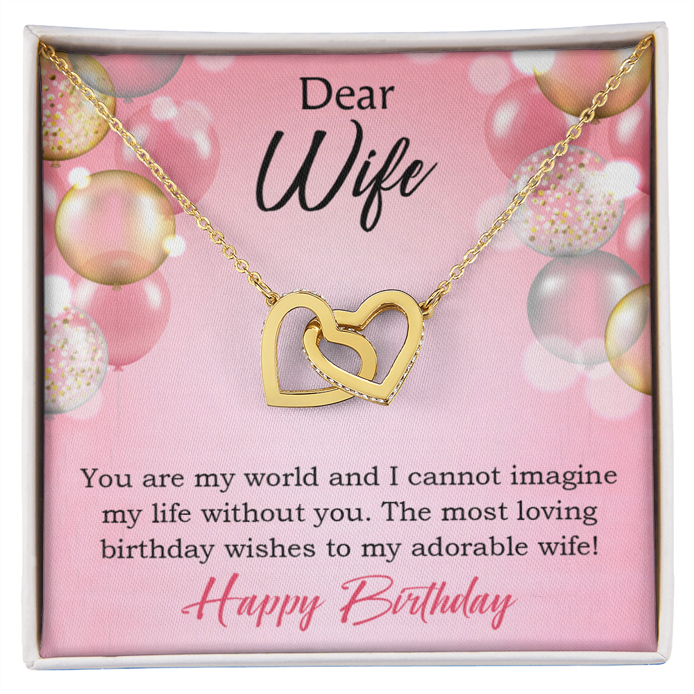 To Mom Birthday Message Adorable Wife! Inseparable Necklace-Express Your Love Gifts