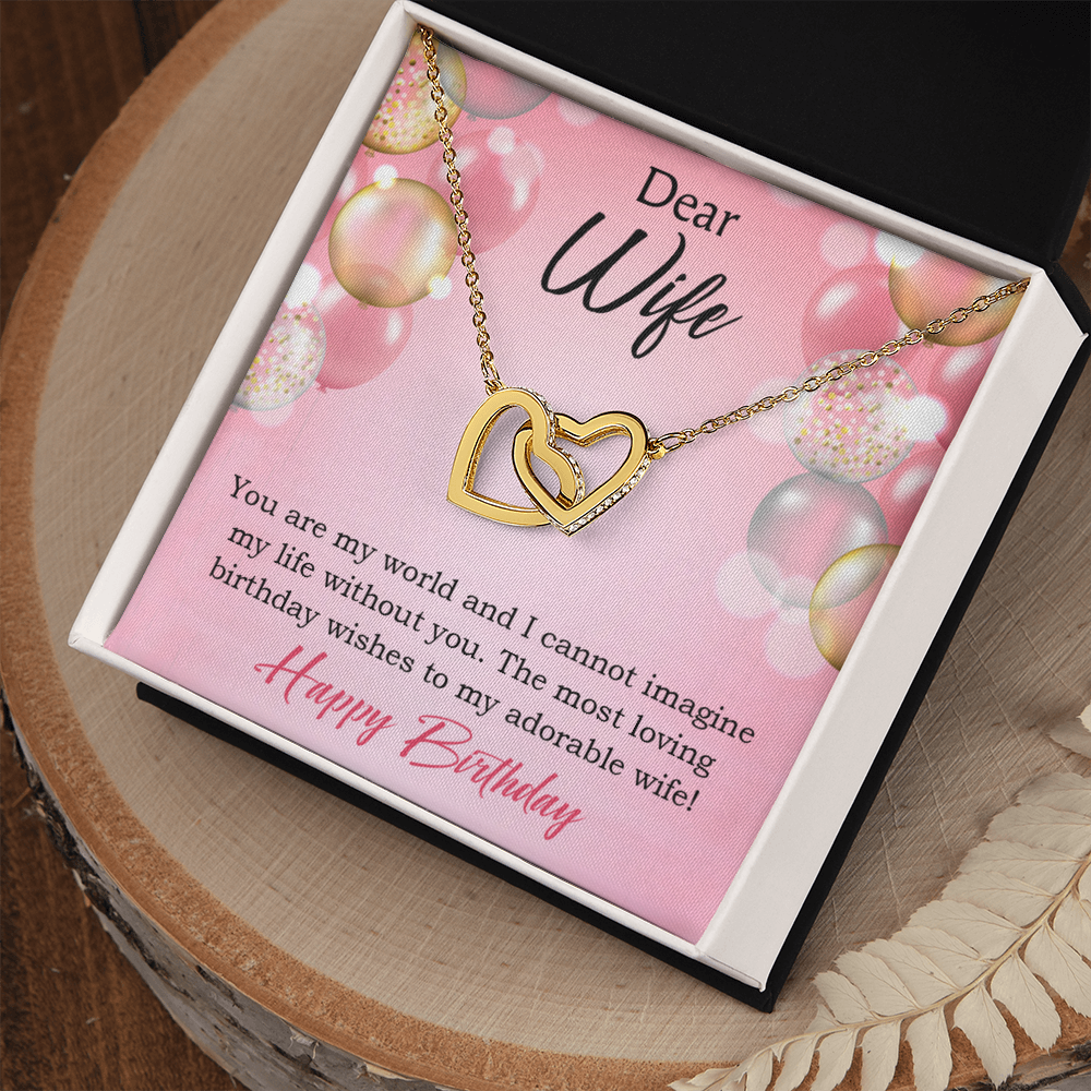 To Mom Birthday Message Adorable Wife! Inseparable Necklace-Express Your Love Gifts
