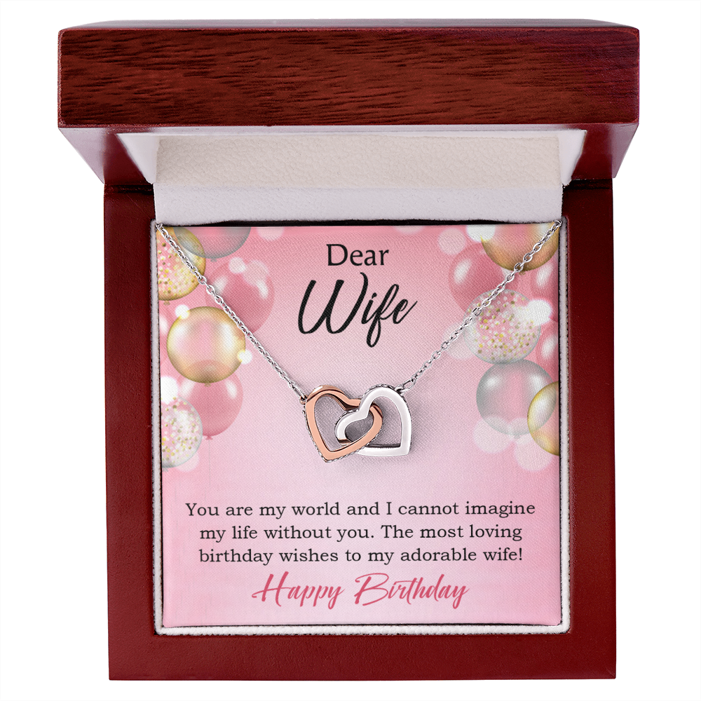 To Mom Birthday Message Adorable Wife! Inseparable Necklace-Express Your Love Gifts