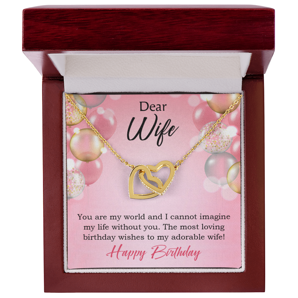To Mom Birthday Message Adorable Wife! Inseparable Necklace-Express Your Love Gifts