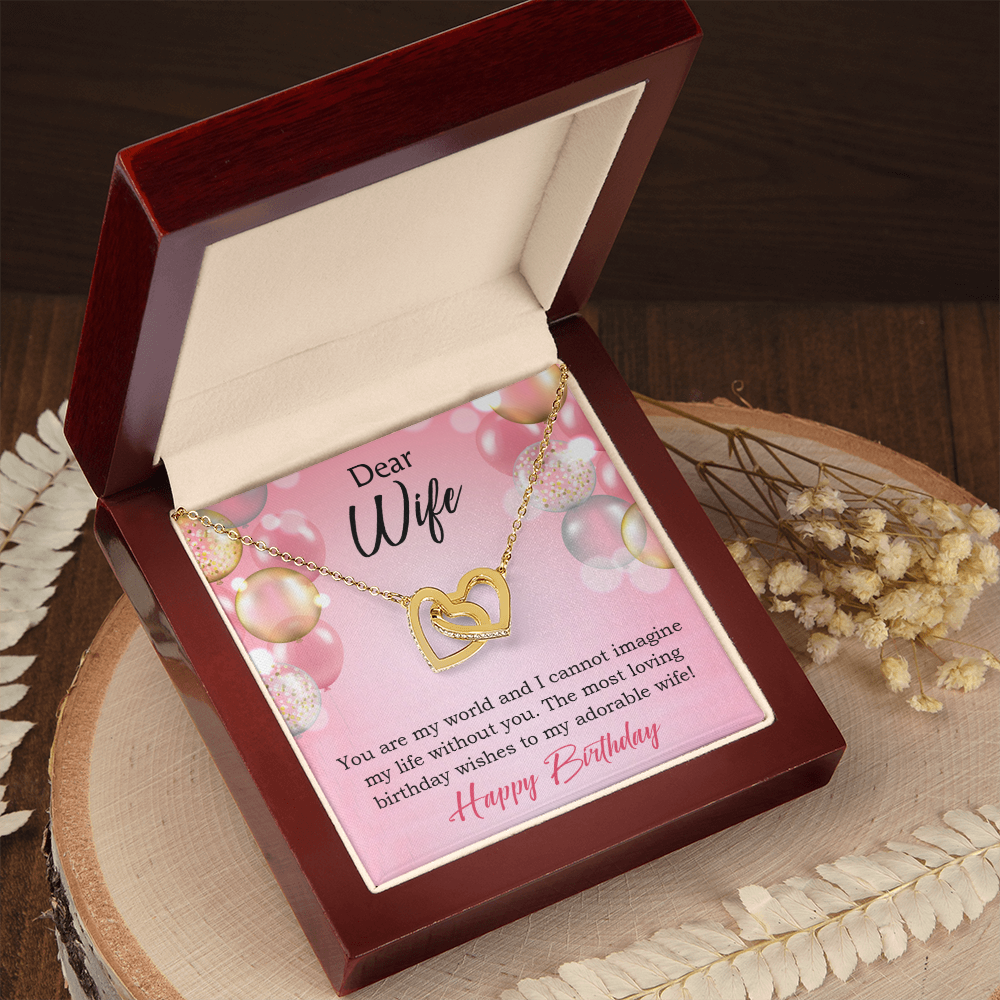 To Mom Birthday Message Adorable Wife! Inseparable Necklace-Express Your Love Gifts