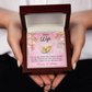To Mom Birthday Message Adorable Wife! Inseparable Necklace-Express Your Love Gifts
