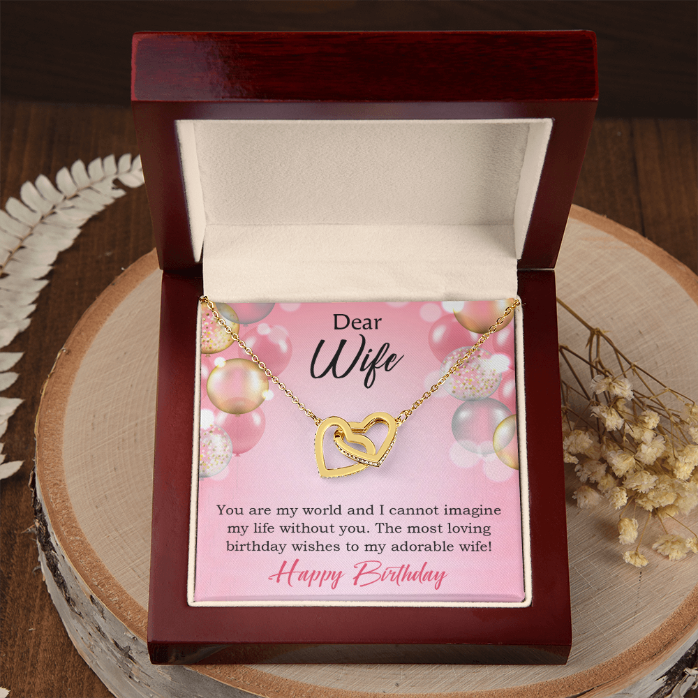 To Mom Birthday Message Adorable Wife! Inseparable Necklace-Express Your Love Gifts