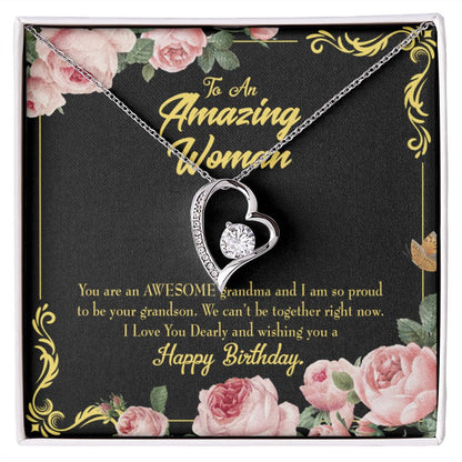 To Mom Birthday Message Awesome Grandma From Daughter Forever Necklace w Message Card-Express Your Love Gifts