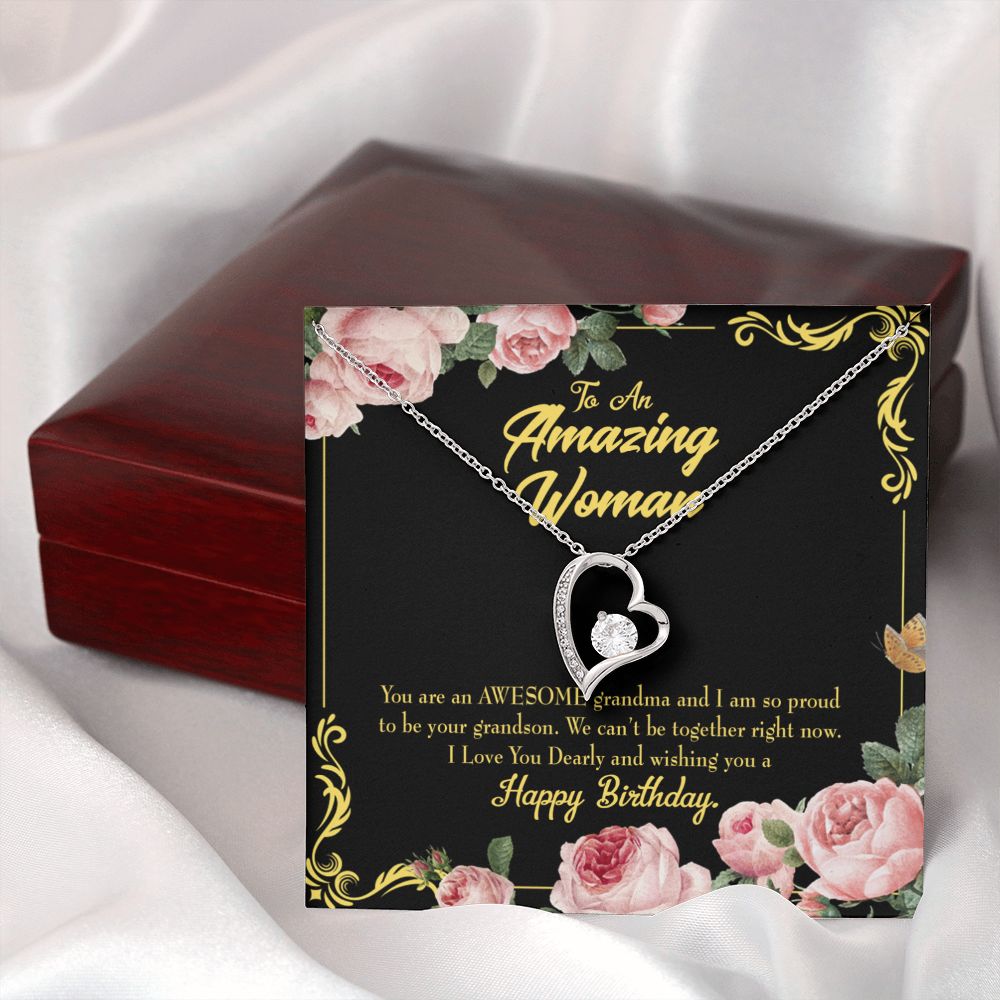 To Mom Birthday Message Awesome Grandma From Daughter Forever Necklace w Message Card-Express Your Love Gifts