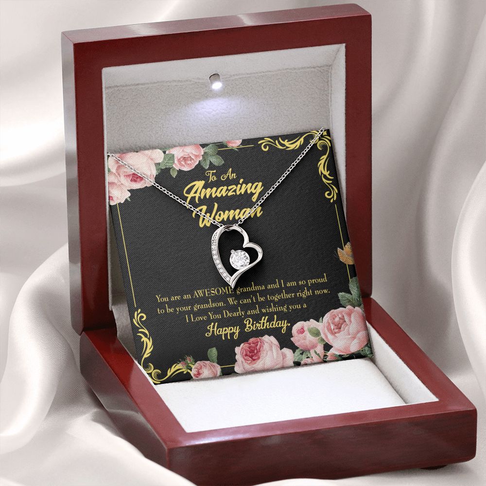 To Mom Birthday Message Awesome Grandma From Daughter Forever Necklace w Message Card-Express Your Love Gifts