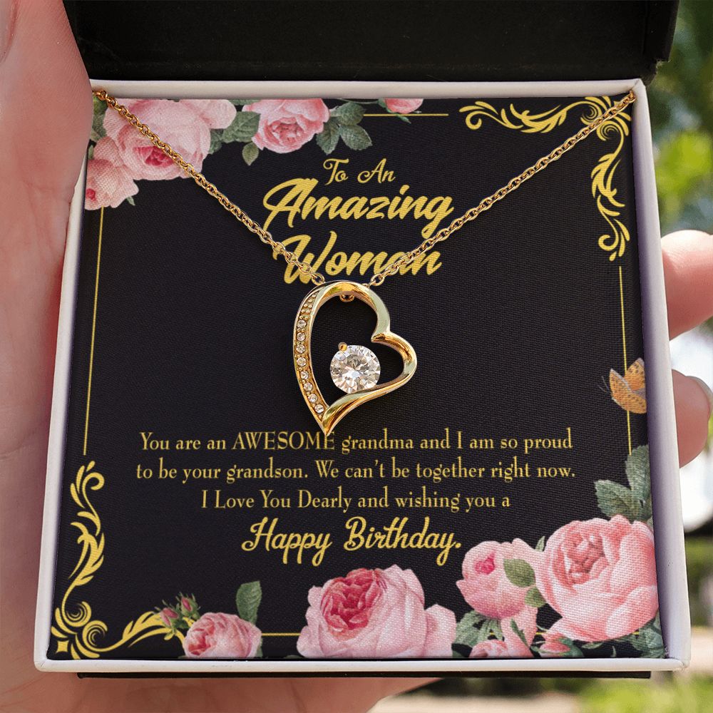 To Mom Birthday Message Awesome Grandma From Daughter Forever Necklace w Message Card-Express Your Love Gifts