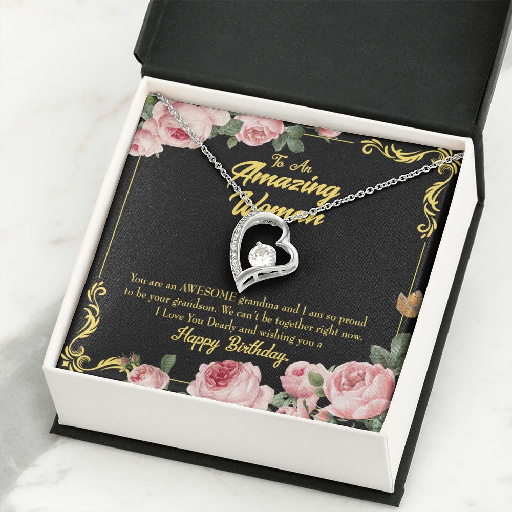 To Mom Birthday Message Awesome Grandma From Daughter Forever Necklace w Message Card-Express Your Love Gifts
