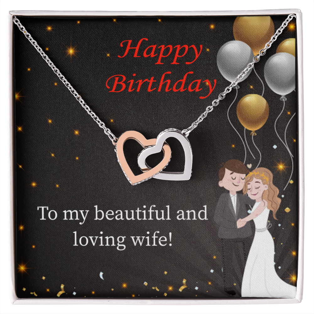 To Mom Birthday Message Beautiful and Loving Wife Inseparable Necklace-Express Your Love Gifts