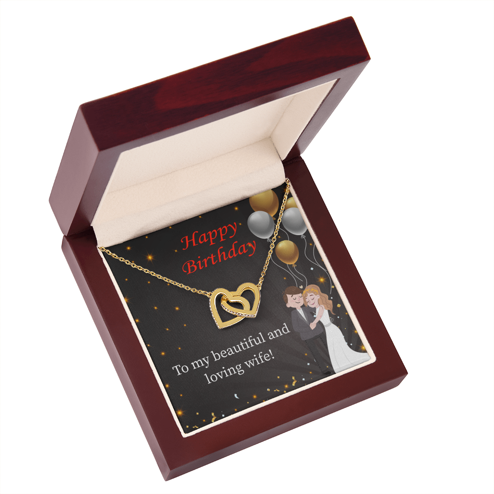 To Mom Birthday Message Beautiful and Loving Wife Inseparable Necklace-Express Your Love Gifts