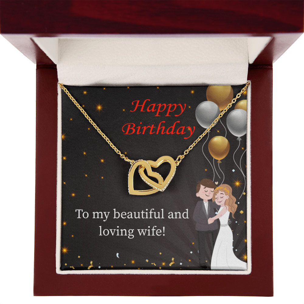 To Mom Birthday Message Beautiful and Loving Wife Inseparable Necklace-Express Your Love Gifts