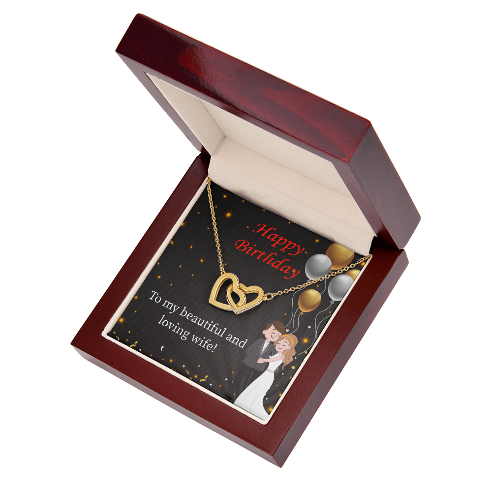 To Mom Birthday Message Beautiful and Loving Wife Inseparable Necklace-Express Your Love Gifts