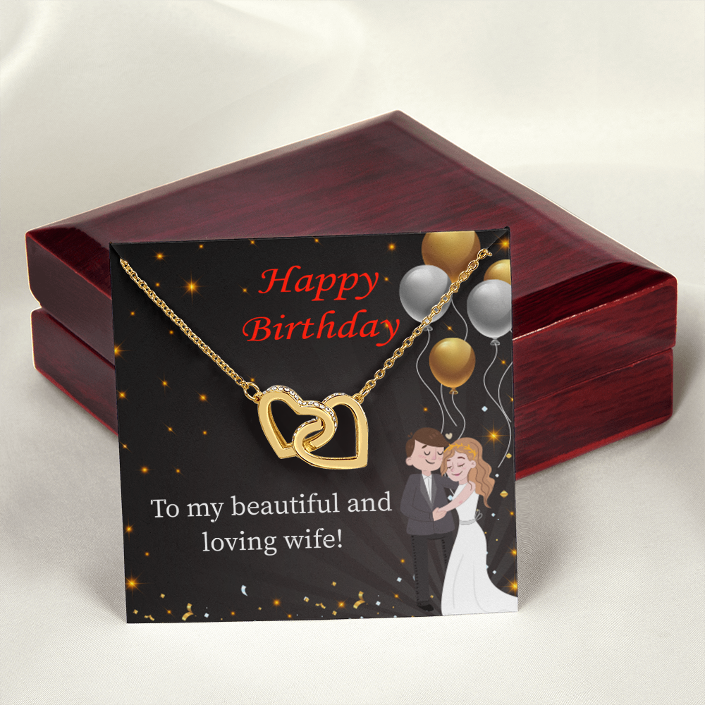 To Mom Birthday Message Beautiful and Loving Wife Inseparable Necklace-Express Your Love Gifts