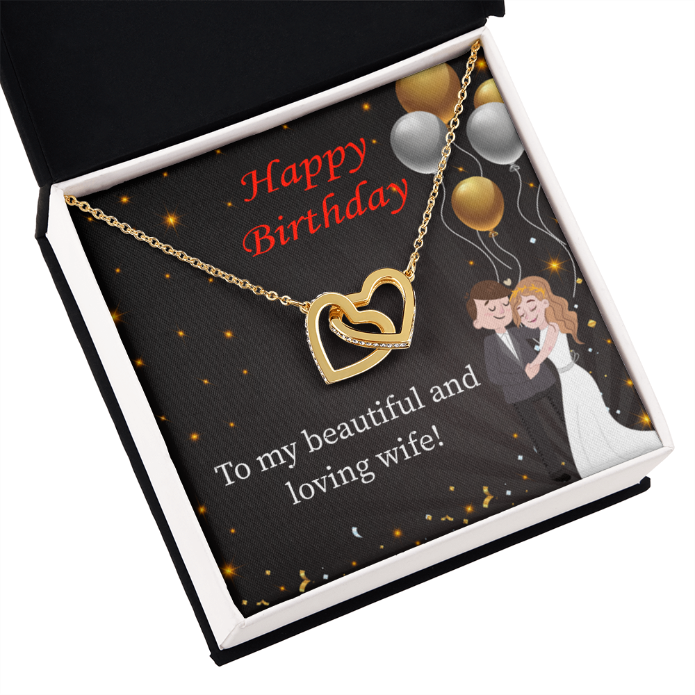 To Mom Birthday Message Beautiful and Loving Wife Inseparable Necklace-Express Your Love Gifts