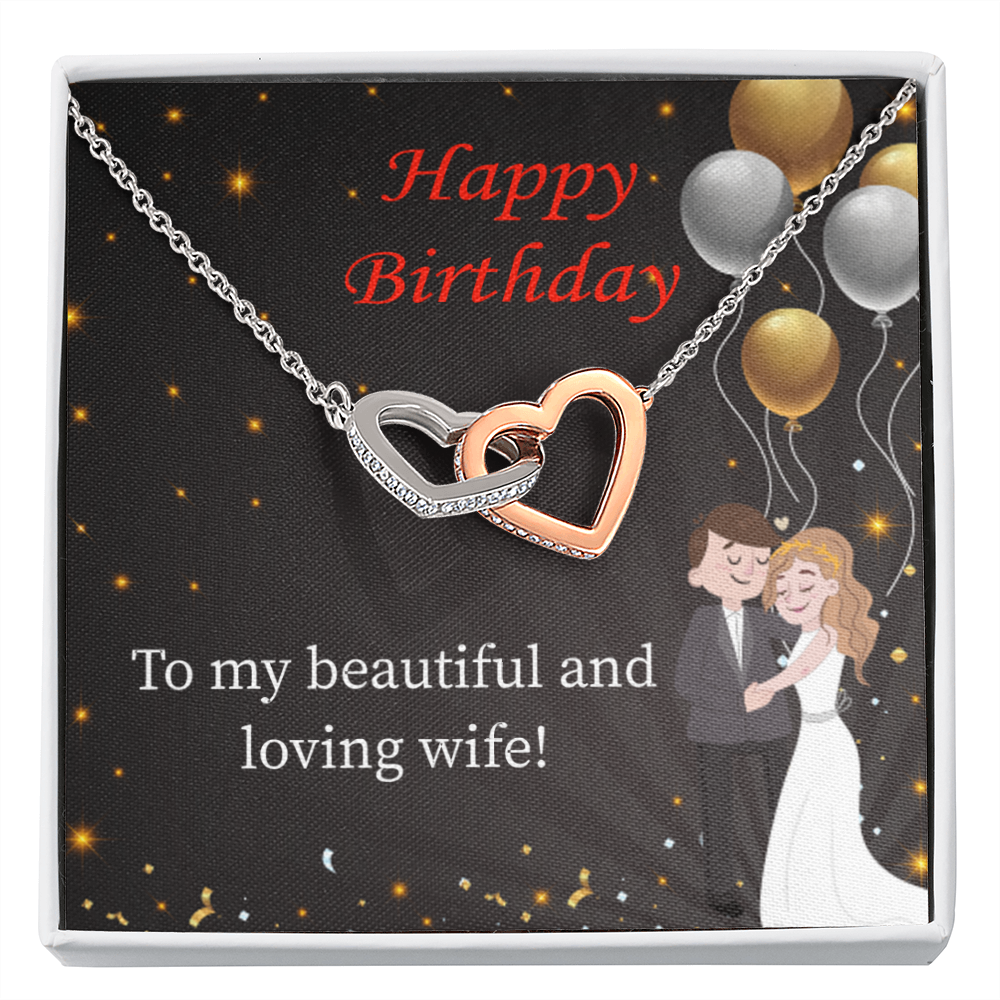 To Mom Birthday Message Beautiful and Loving Wife Inseparable Necklace-Express Your Love Gifts