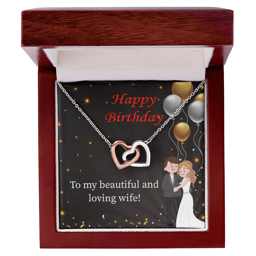 To Mom Birthday Message Beautiful and Loving Wife Inseparable Necklace-Express Your Love Gifts