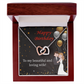 To Mom Birthday Message Beautiful and Loving Wife Inseparable Necklace-Express Your Love Gifts