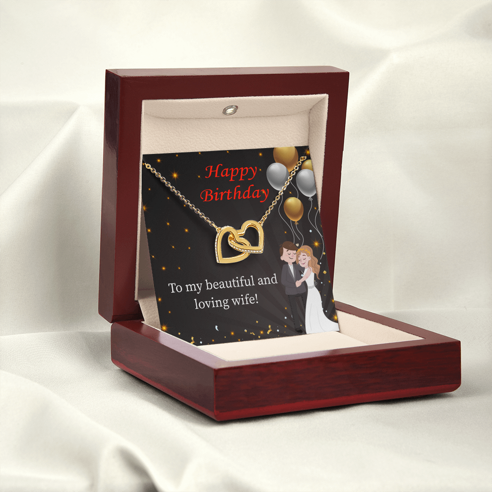 To Mom Birthday Message Beautiful and Loving Wife Inseparable Necklace-Express Your Love Gifts