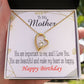 To Mom Birthday Message Beautiful Lady Mom Forever Necklace w Message Card-Express Your Love Gifts