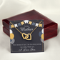 To Mom Birthday Message Because of You Mom Inseparable Necklace-Express Your Love Gifts
