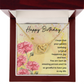 To Mom Birthday Message Birthday Woman Inseparable Necklace-Express Your Love Gifts