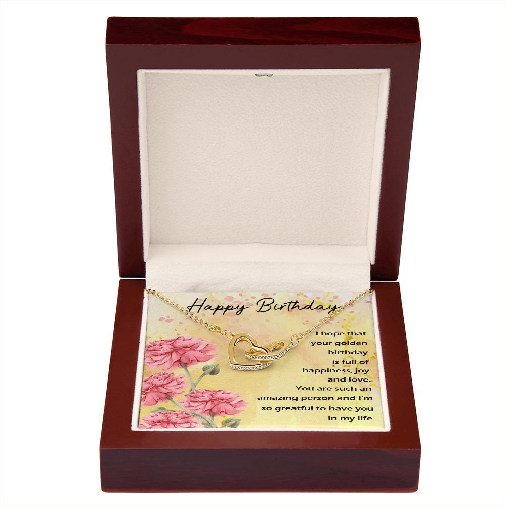 To Mom Birthday Message Birthday Woman Inseparable Necklace-Express Your Love Gifts