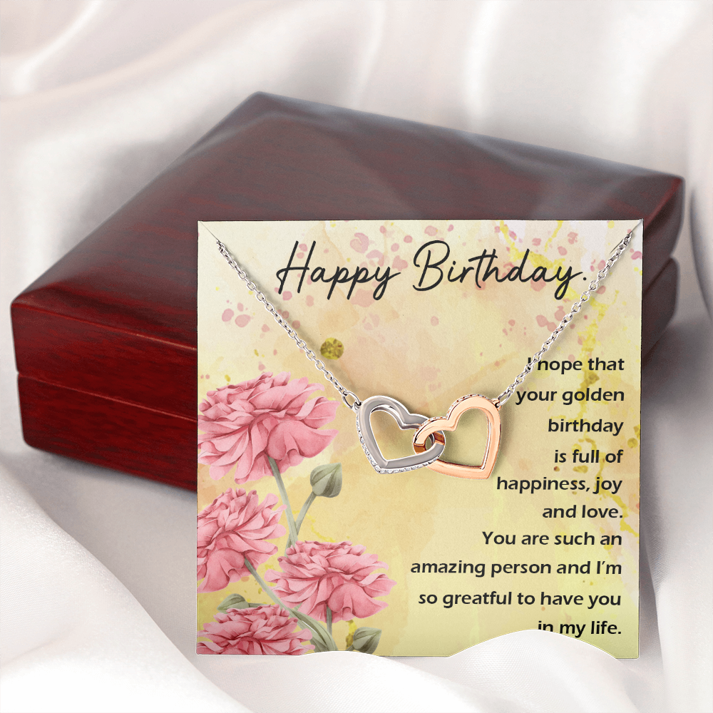 To Mom Birthday Message Birthday Woman Inseparable Necklace-Express Your Love Gifts