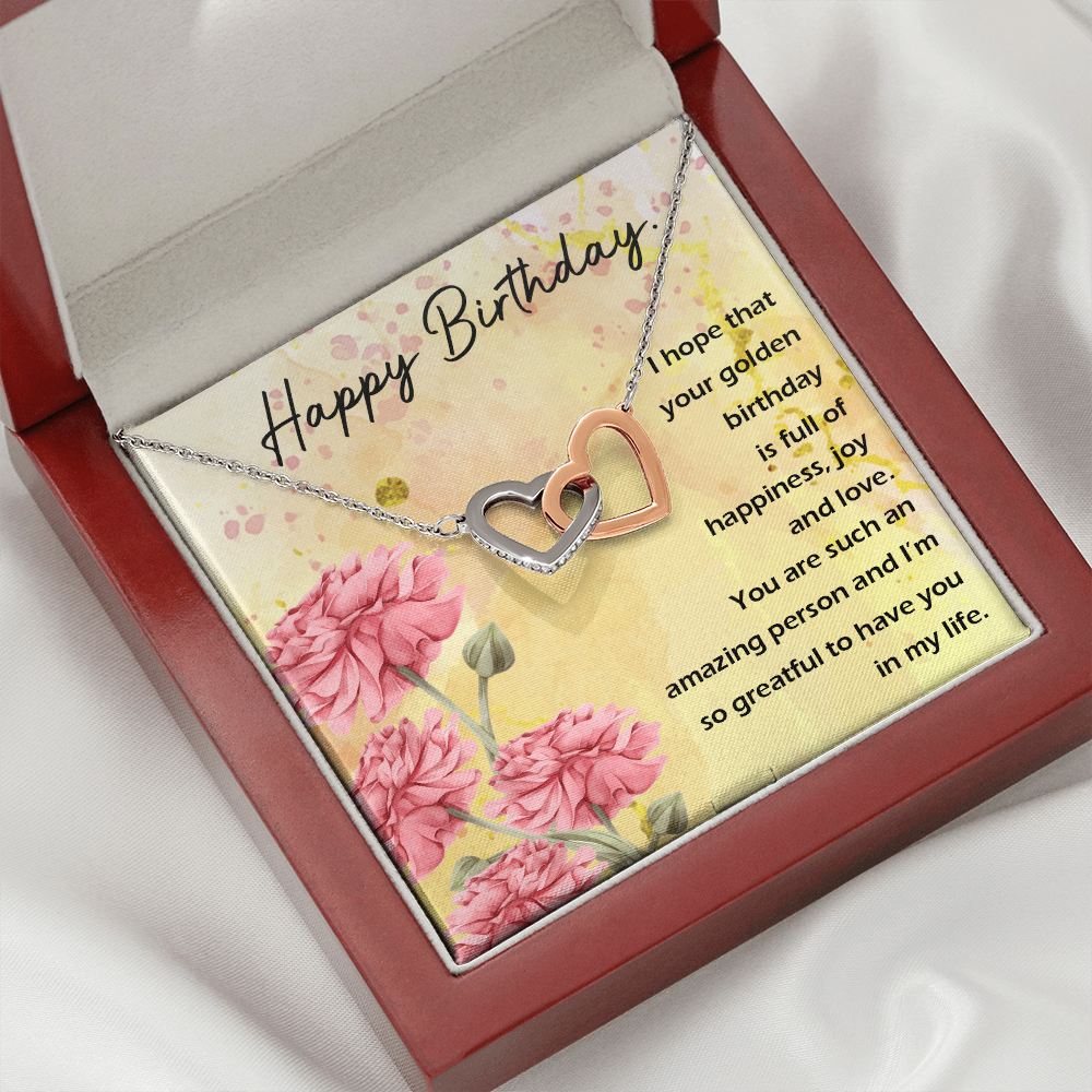 To Mom Birthday Message Birthday Woman Inseparable Necklace-Express Your Love Gifts