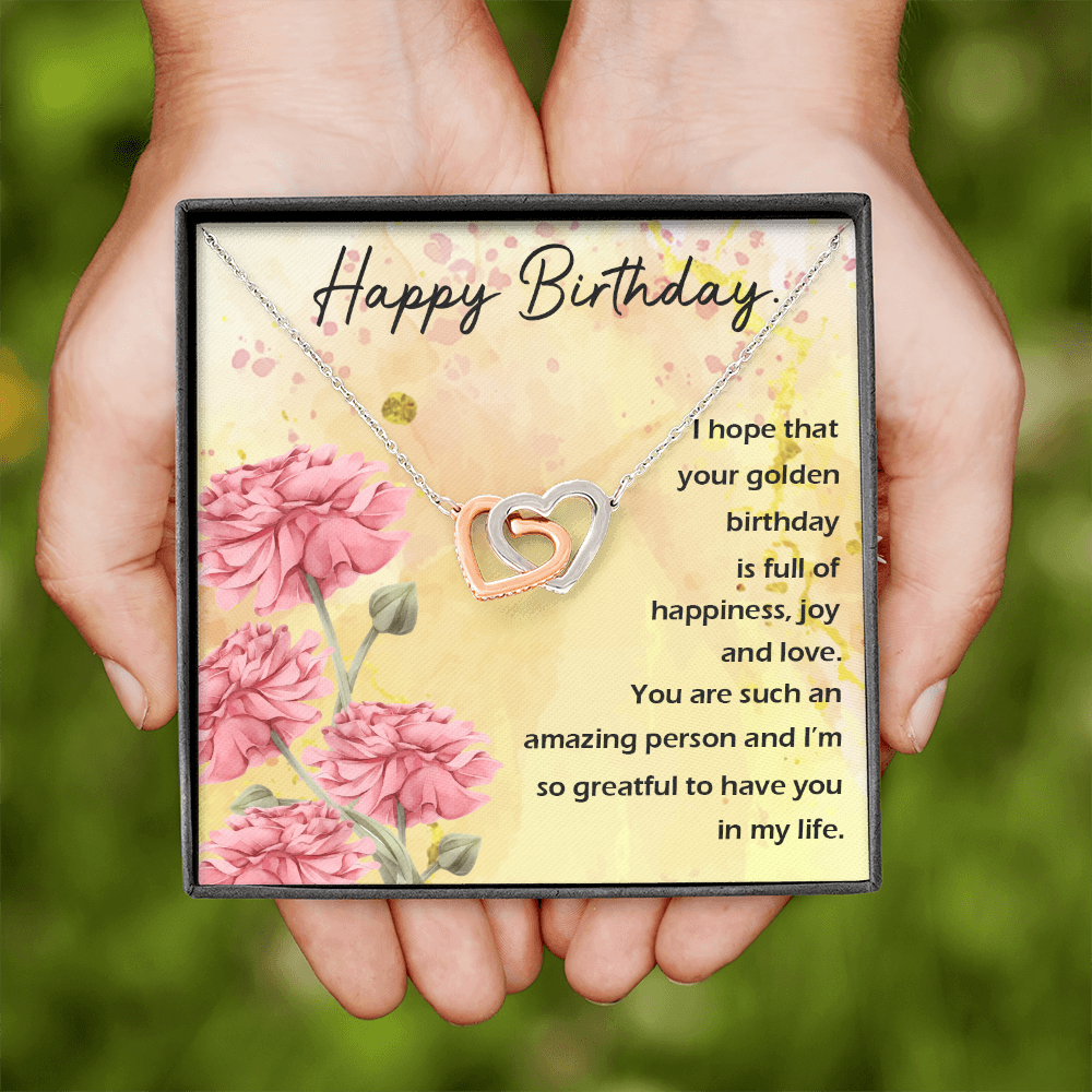 To Mom Birthday Message Birthday Woman Inseparable Necklace-Express Your Love Gifts