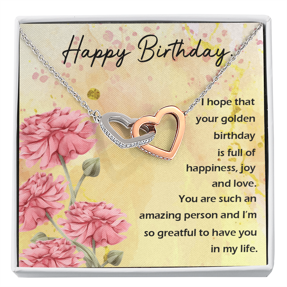 To Mom Birthday Message Birthday Woman Inseparable Necklace-Express Your Love Gifts