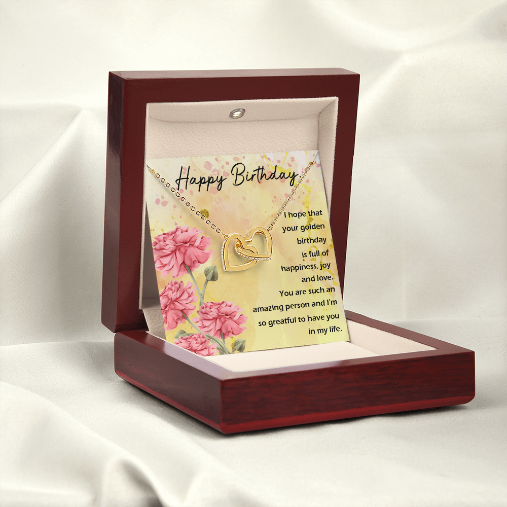 To Mom Birthday Message Birthday Woman Inseparable Necklace-Express Your Love Gifts