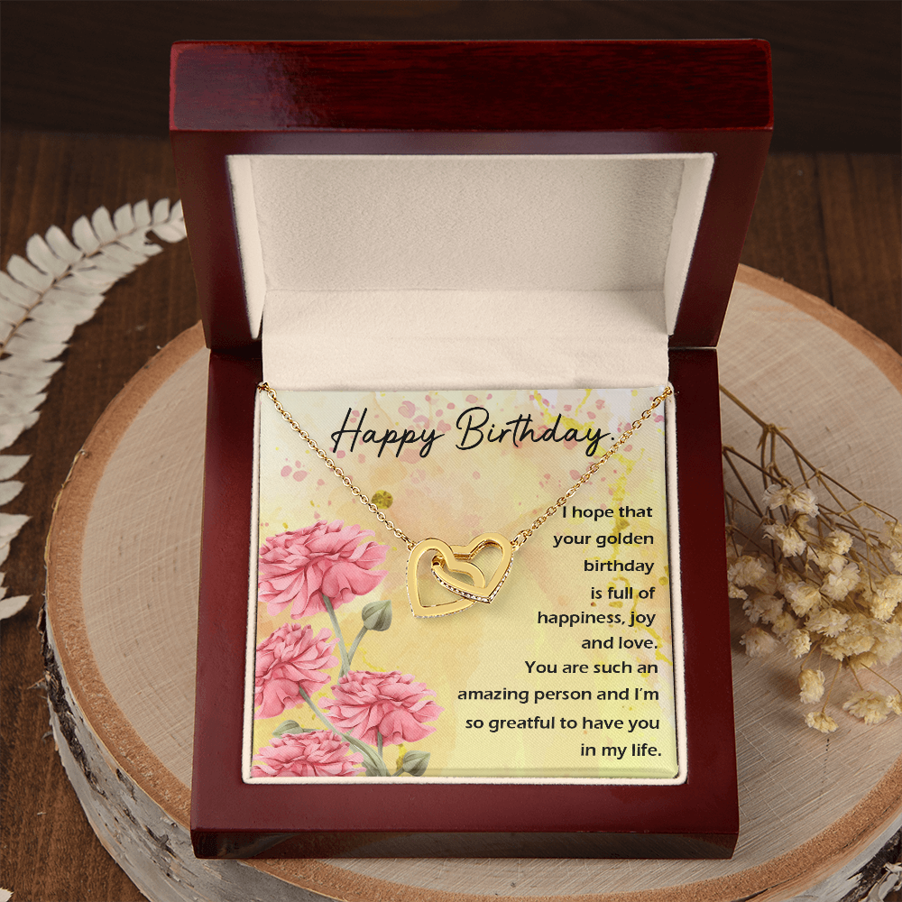 To Mom Birthday Message Birthday Woman Inseparable Necklace-Express Your Love Gifts
