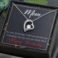 To Mom Birthday Message Blessings and Joy Forever Necklace w Message Card-Express Your Love Gifts