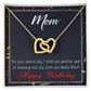 To Mom Birthday Message Blessings and Joy Inseparable Necklace-Express Your Love Gifts